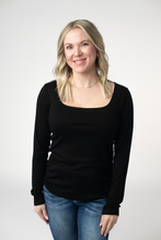 Load image into Gallery viewer, Alyssa Long Sleeve Top - Black