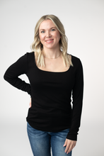Load image into Gallery viewer, Alyssa Long Sleeve Top - Black