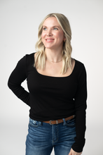 Load image into Gallery viewer, Alyssa Long Sleeve Top - Black