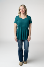 Load image into Gallery viewer, IN STOCK Sarah Ruffle Short Sleeve - Teal