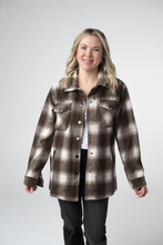 Load image into Gallery viewer, Norah Shacket - Brown Plaid