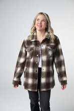 Load image into Gallery viewer, Norah Shacket - Brown Plaid