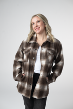 Load image into Gallery viewer, Norah Shacket - Brown Plaid