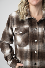 Load image into Gallery viewer, Norah Shacket - Brown Plaid