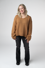 Load image into Gallery viewer, Crochet Sleeve Top - Camel