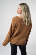 Load image into Gallery viewer, Crochet Sleeve Top - Camel