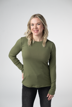 Load image into Gallery viewer, Reese Ribbed Long Sleeve Top - Olive