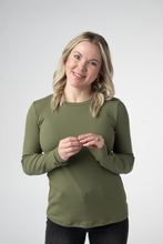 Load image into Gallery viewer, Reese Ribbed Long Sleeve Top - Olive