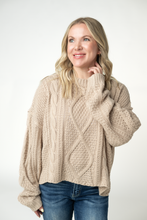 Load image into Gallery viewer, Cable Knit Sweater - Latte