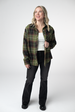 Load image into Gallery viewer, Finley Plaid Top - Olive and Brown