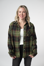 Load image into Gallery viewer, Finley Plaid Top - Olive and Brown