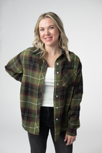Load image into Gallery viewer, Finley Plaid Top - Olive and Brown