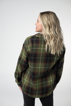 Load image into Gallery viewer, Finley Plaid Top - Olive and Brown