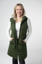 Load image into Gallery viewer, Harlow Long Vest - Dark Olive