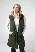 Load image into Gallery viewer, Harlow Long Vest - Dark Olive