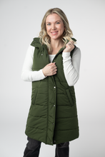 Load image into Gallery viewer, Harlow Long Vest - Dark Olive