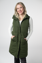 Load image into Gallery viewer, Harlow Long Vest - Dark Olive