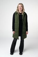 Load image into Gallery viewer, Harlow Long Vest - Dark Olive