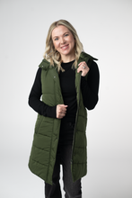 Load image into Gallery viewer, Harlow Long Vest - Dark Olive