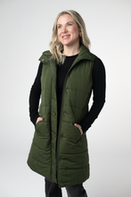 Load image into Gallery viewer, Harlow Long Vest - Dark Olive