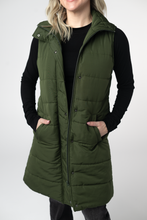 Load image into Gallery viewer, Harlow Long Vest - Dark Olive
