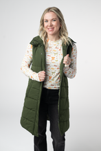 Load image into Gallery viewer, Harlow Long Vest - Dark Olive