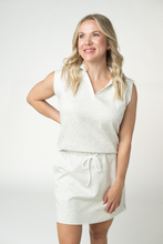 Load image into Gallery viewer, Luxe Collar Tank/Skort Set - Heathered Neutral