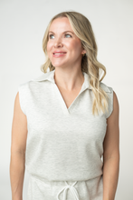Load image into Gallery viewer, Luxe Collar Tank/Skort Set - Heathered Neutral