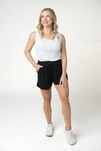 Load image into Gallery viewer, Weslie Waffle Shorts - Black