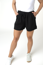 Load image into Gallery viewer, Weslie Waffle Shorts - Black