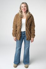 Load image into Gallery viewer, Fuzzy Sherpa Fullzip Hoodie - Maple