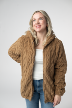 Load image into Gallery viewer, Fuzzy Sherpa Fullzip Hoodie - Maple