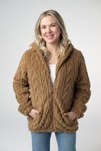 Load image into Gallery viewer, Fuzzy Sherpa Fullzip Hoodie - Maple