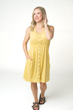 Load image into Gallery viewer, Beverly Button Dress - Yellow