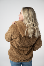 Load image into Gallery viewer, Fuzzy Sherpa Fullzip Hoodie - Maple