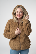Load image into Gallery viewer, Fuzzy Sherpa Fullzip Hoodie - Maple
