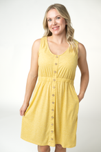 Load image into Gallery viewer, Beverly Button Dress - Yellow