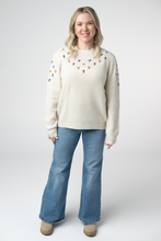 Load image into Gallery viewer, Micro Flower Sweater - Ivory