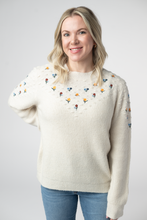 Load image into Gallery viewer, Micro Flower Sweater - Ivory