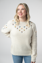 Load image into Gallery viewer, Micro Flower Sweater - Ivory