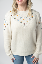 Load image into Gallery viewer, Micro Flower Sweater - Ivory