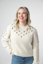 Load image into Gallery viewer, Micro Flower Sweater - Ivory