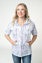 Load image into Gallery viewer, Short Sleeve Hoodie - Neon Palm Trees