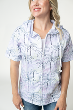 Load image into Gallery viewer, Short Sleeve Hoodie - Neon Palm Trees