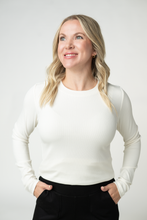 Load image into Gallery viewer, Reese Ribbed Long Sleeve Top - Ivory