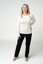 Load image into Gallery viewer, Reese Ribbed Long Sleeve Top - Ivory