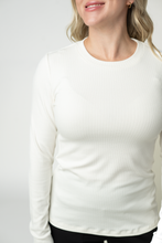 Load image into Gallery viewer, Reese Ribbed Long Sleeve Top - Ivory