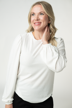 Load image into Gallery viewer, Miranda Dot Top - White