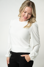 Load image into Gallery viewer, Miranda Dot Top - White