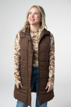 Load image into Gallery viewer, Harlow Long Vest - Brown
